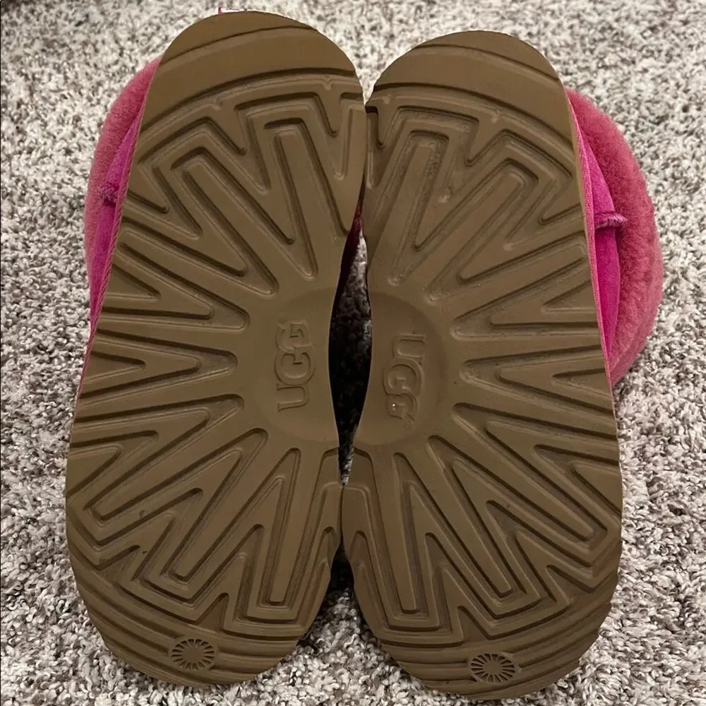 UGG Kid's Fluff Mini Quilted Boots in Fuchsia / Pink
